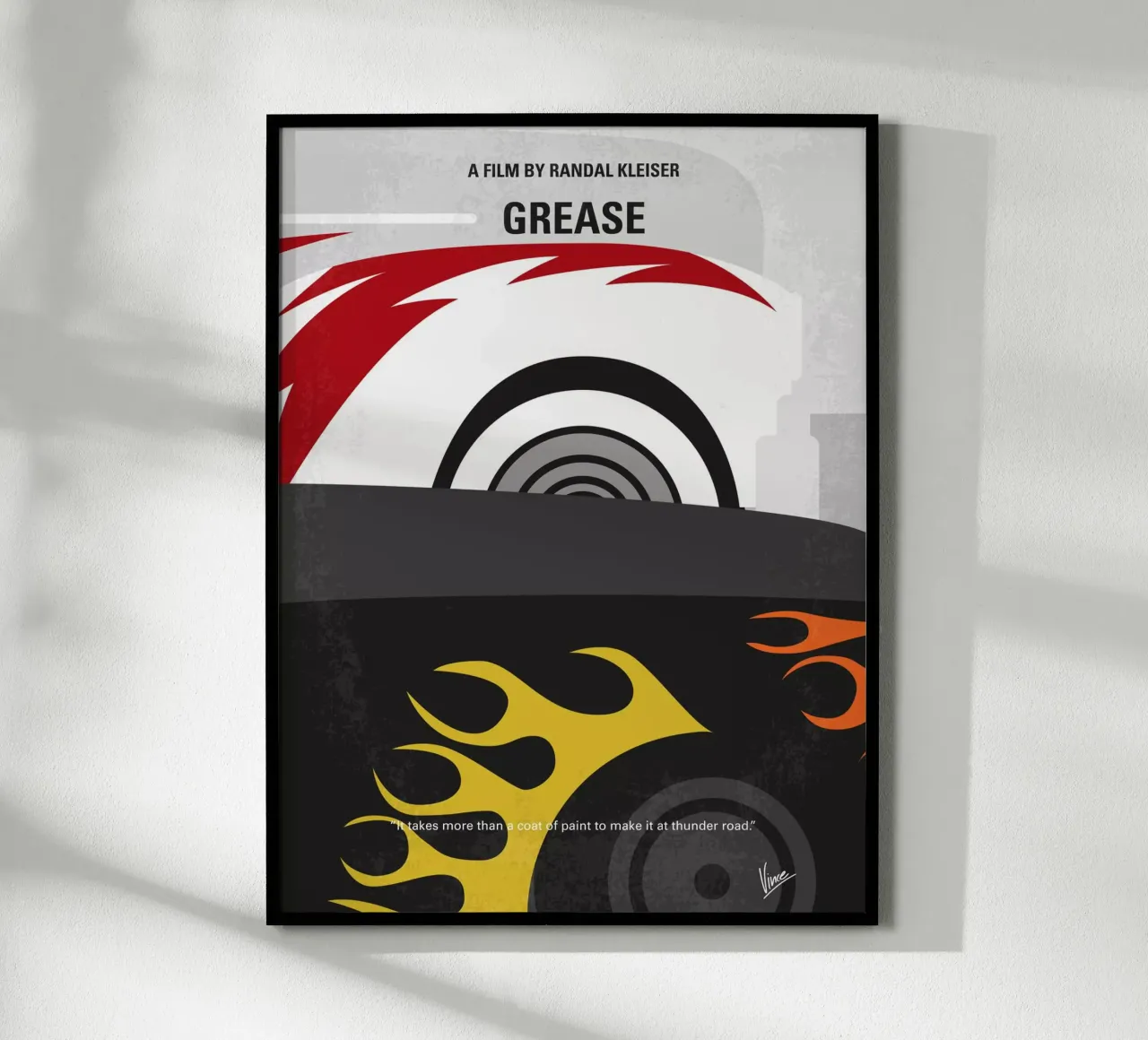 No674 My GREASE minimal movie poster poster da Chungkong