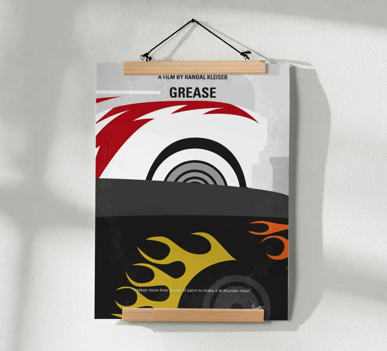 No674 My GREASE minimal movie poster poster da Chungkong