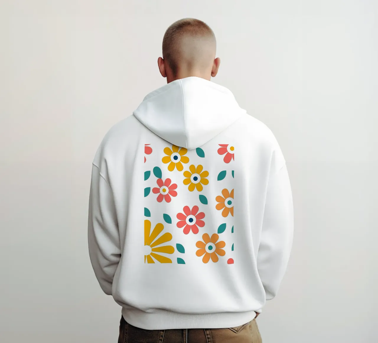 Fleurs vintages 1 felpa con cappuccio da Rezh creations