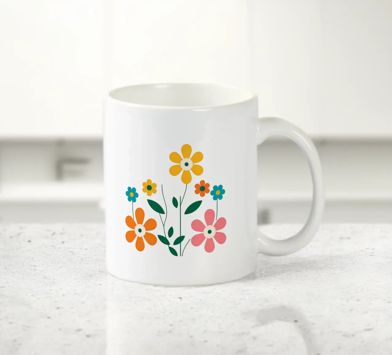 Fleurs vintages 2 tazza in ceramica da Rezh creations