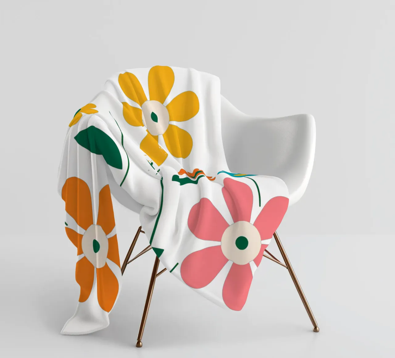 Fleurs vintages 2 coperta in pile da Rezh creations