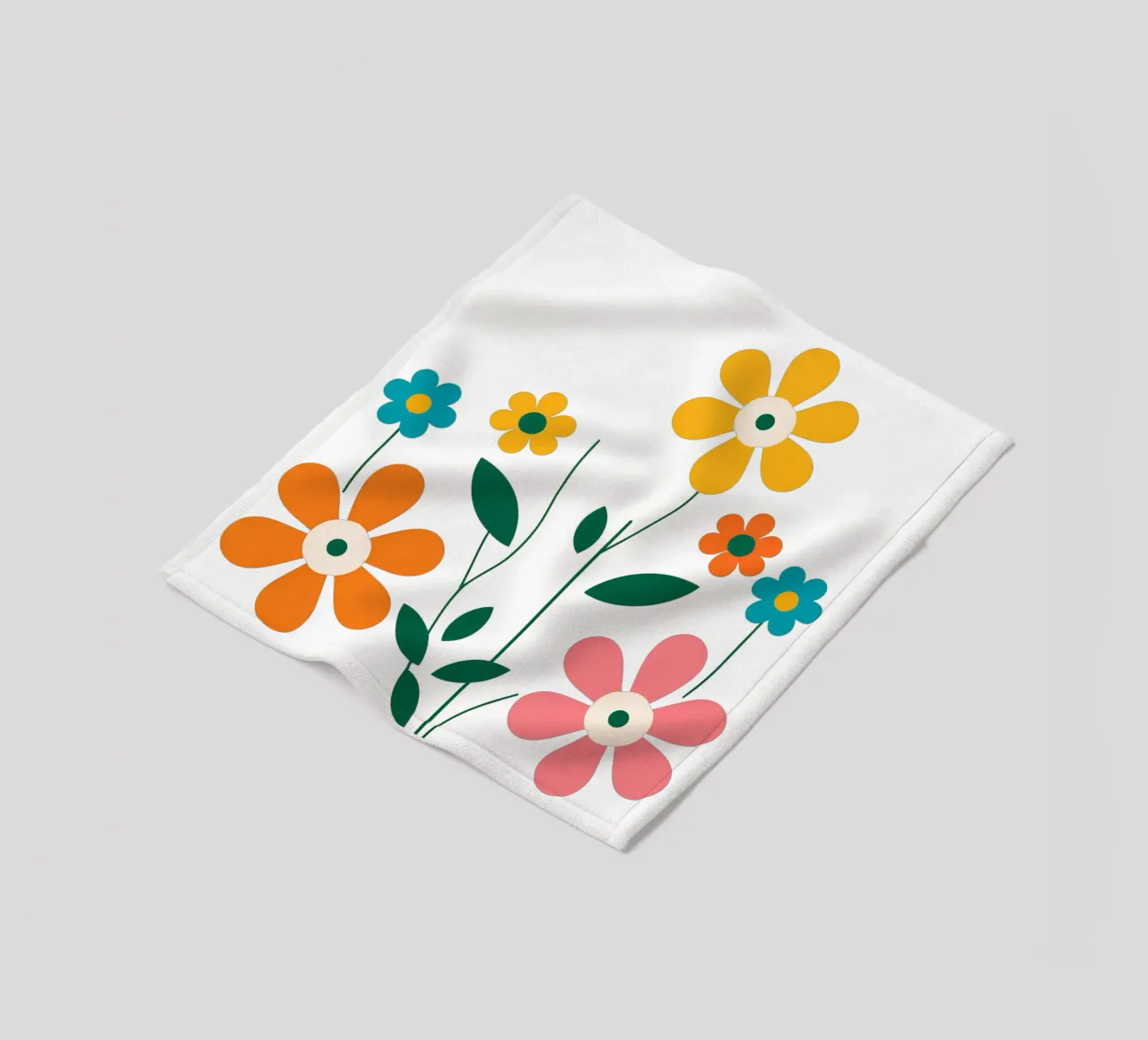 Fleurs vintages 2 coperta in pile da Rezh creations