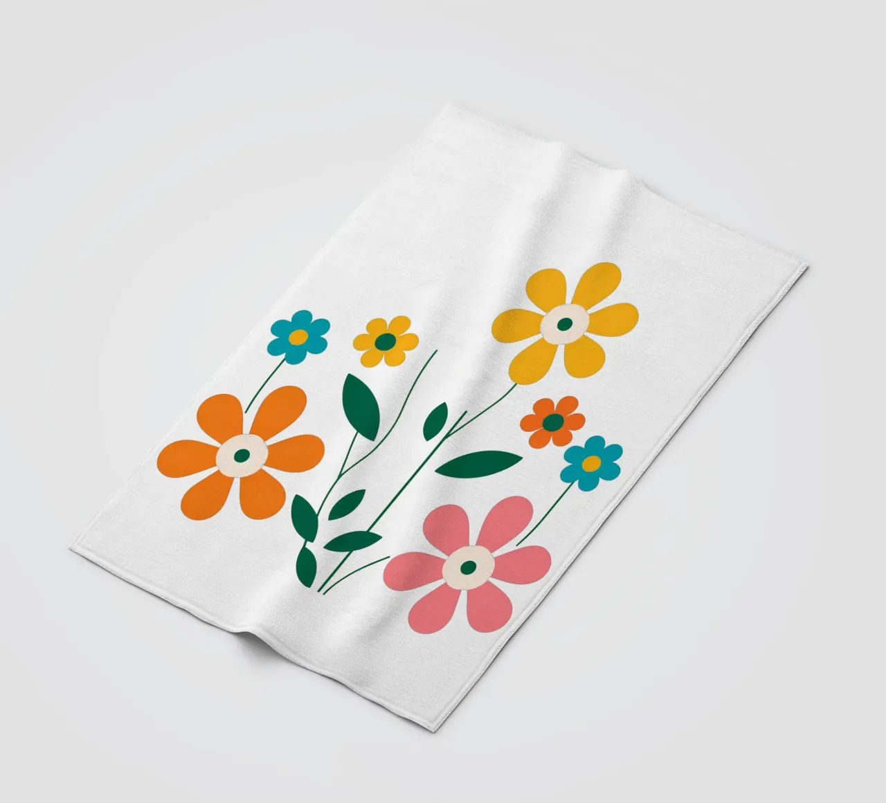 Fleurs vintages 2 coperta in pile da Rezh creations