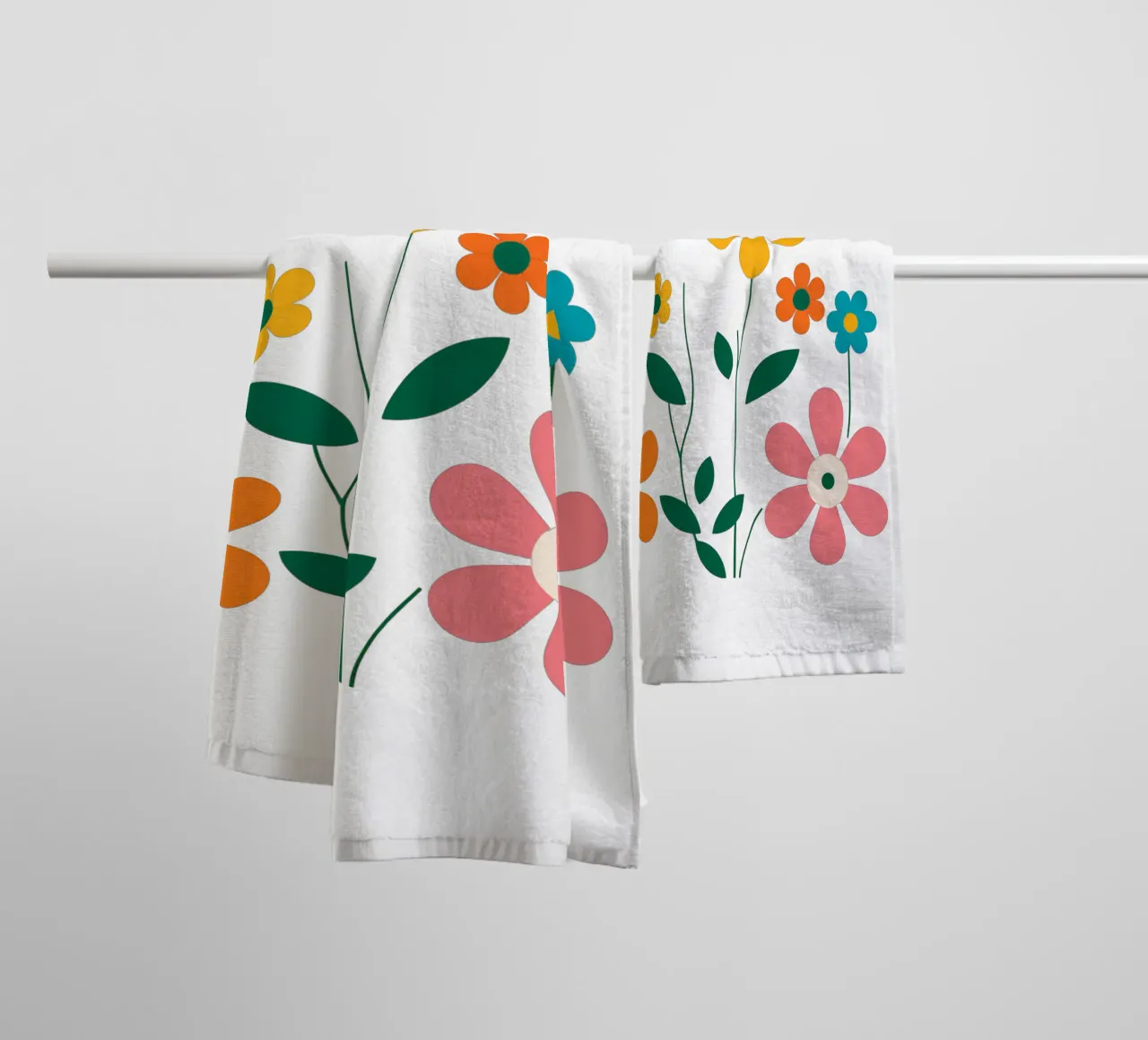 Fleurs vintages 2 asciugamano da bagno da Rezh creations