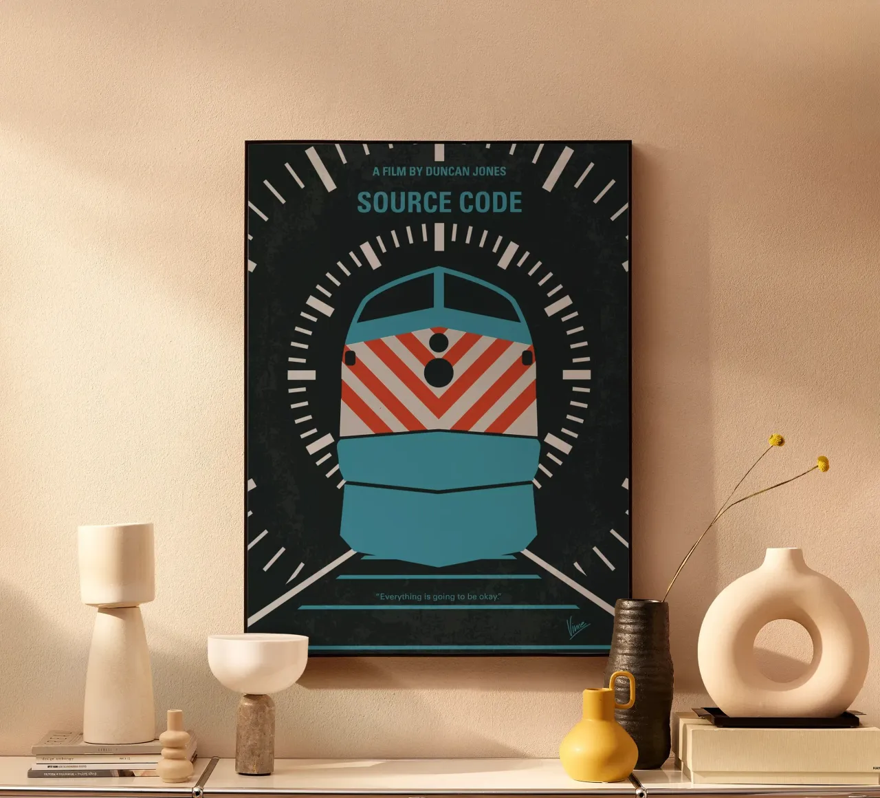 No685 My Source Code minimal movie poster plexiglass da Chungkong