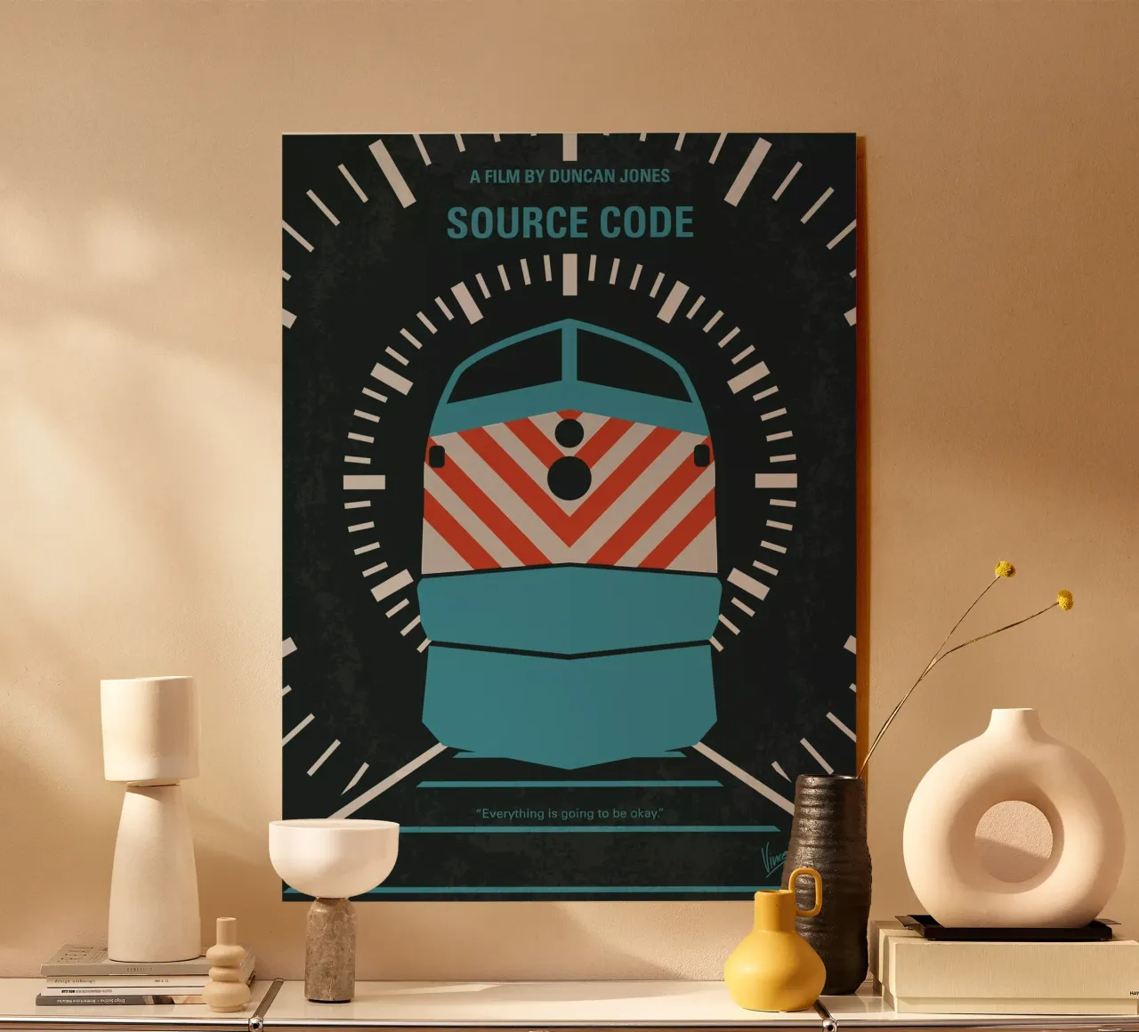 No685 My Source Code minimal movie poster plexiglass da Chungkong