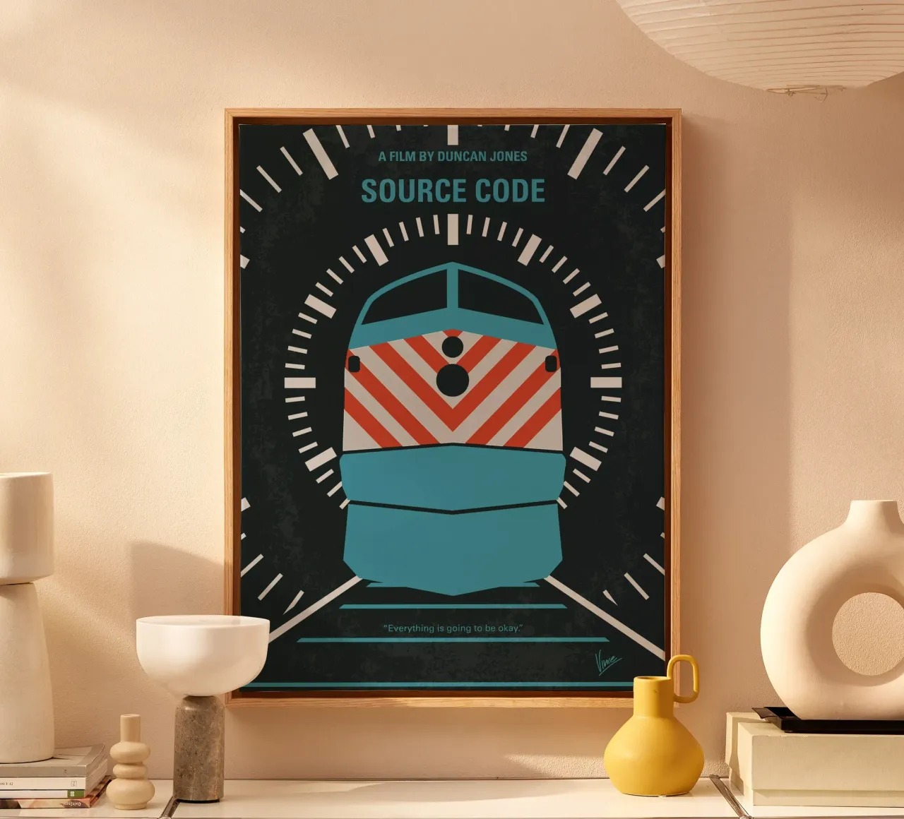 No685 My Source Code minimal movie poster tela da Chungkong