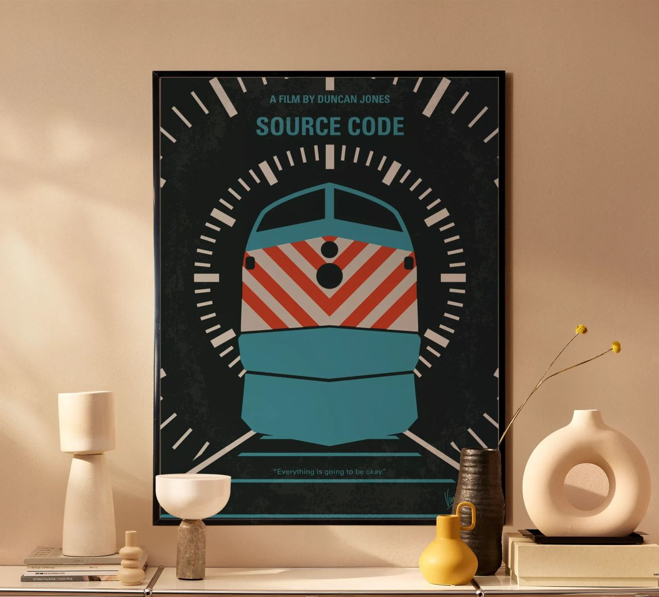 No685 My Source Code minimal movie poster poster da Chungkong