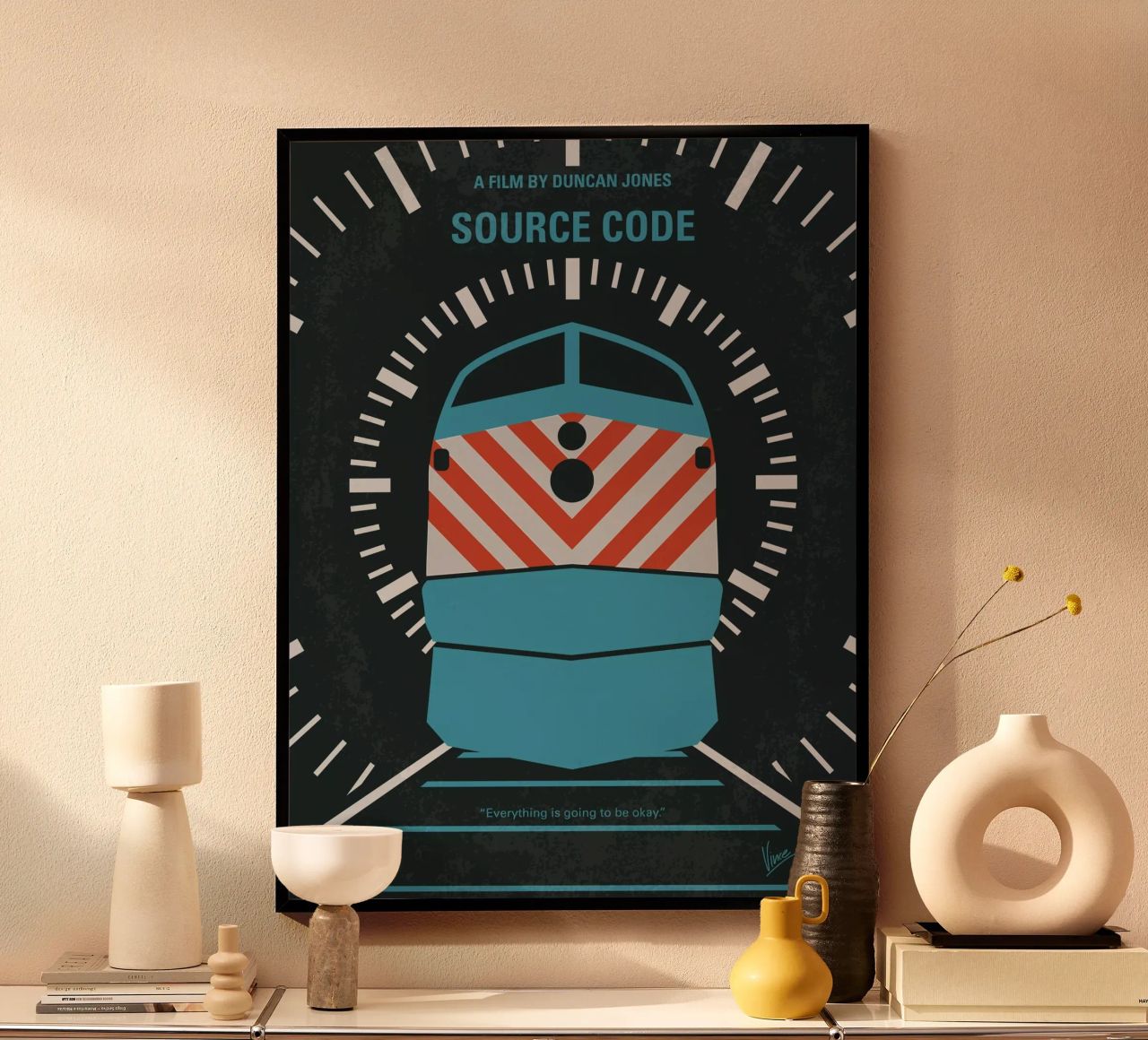 No685 My Source Code minimal movie poster poster da Chungkong