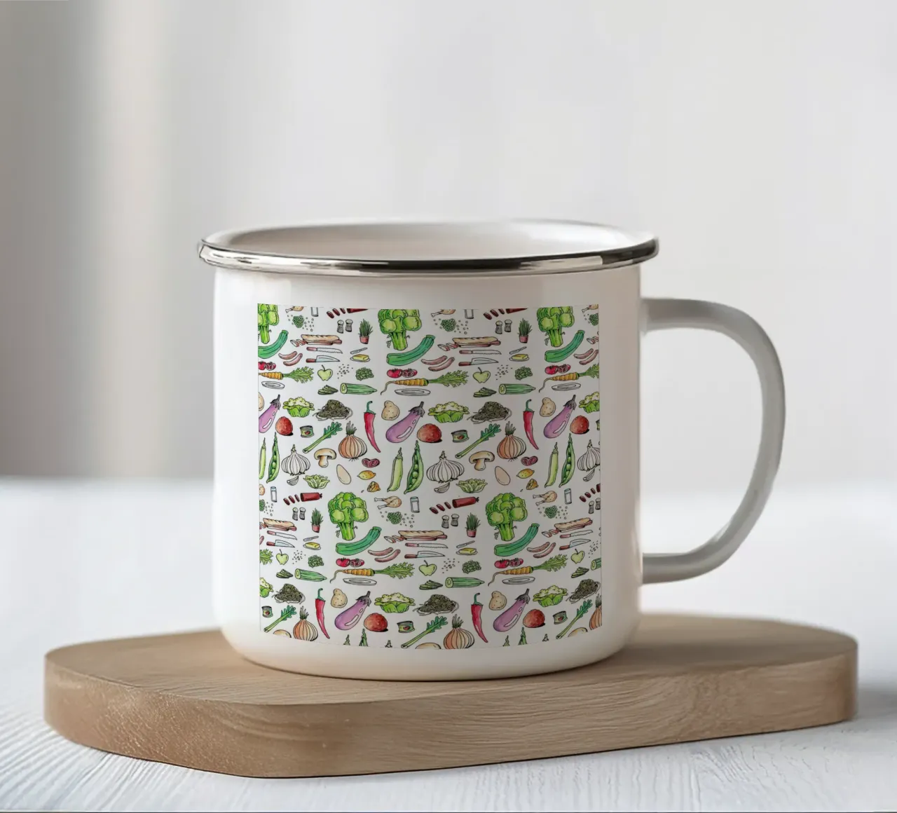 Food tazza in smalto da Linda van Bruggen