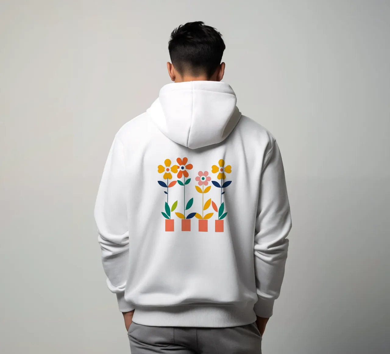 Fleurs vintages 3 felpa con cappuccio da Rezh creations