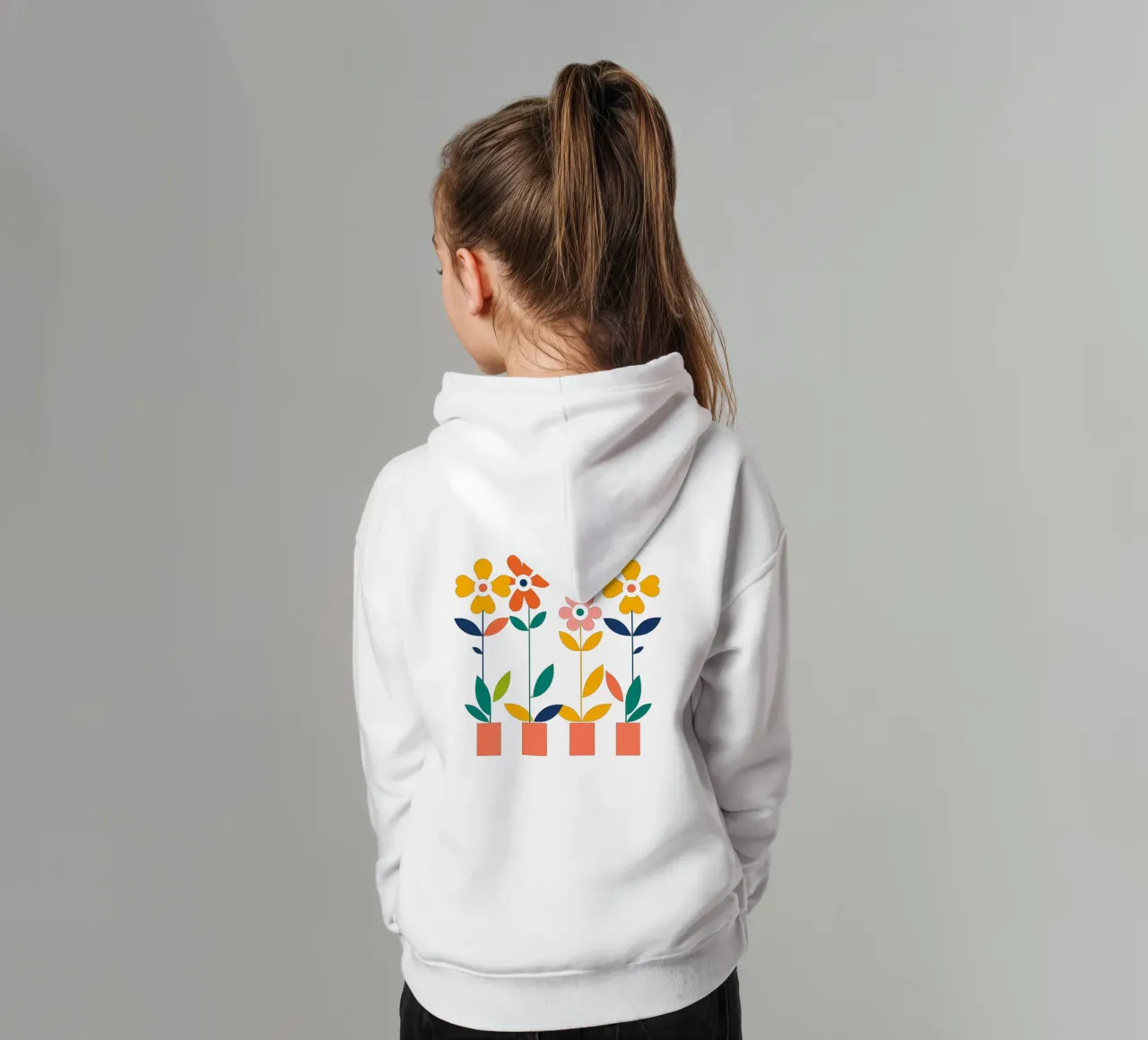 Fleurs vintages 3 felpa bambino con cappuccio da Rezh creations
