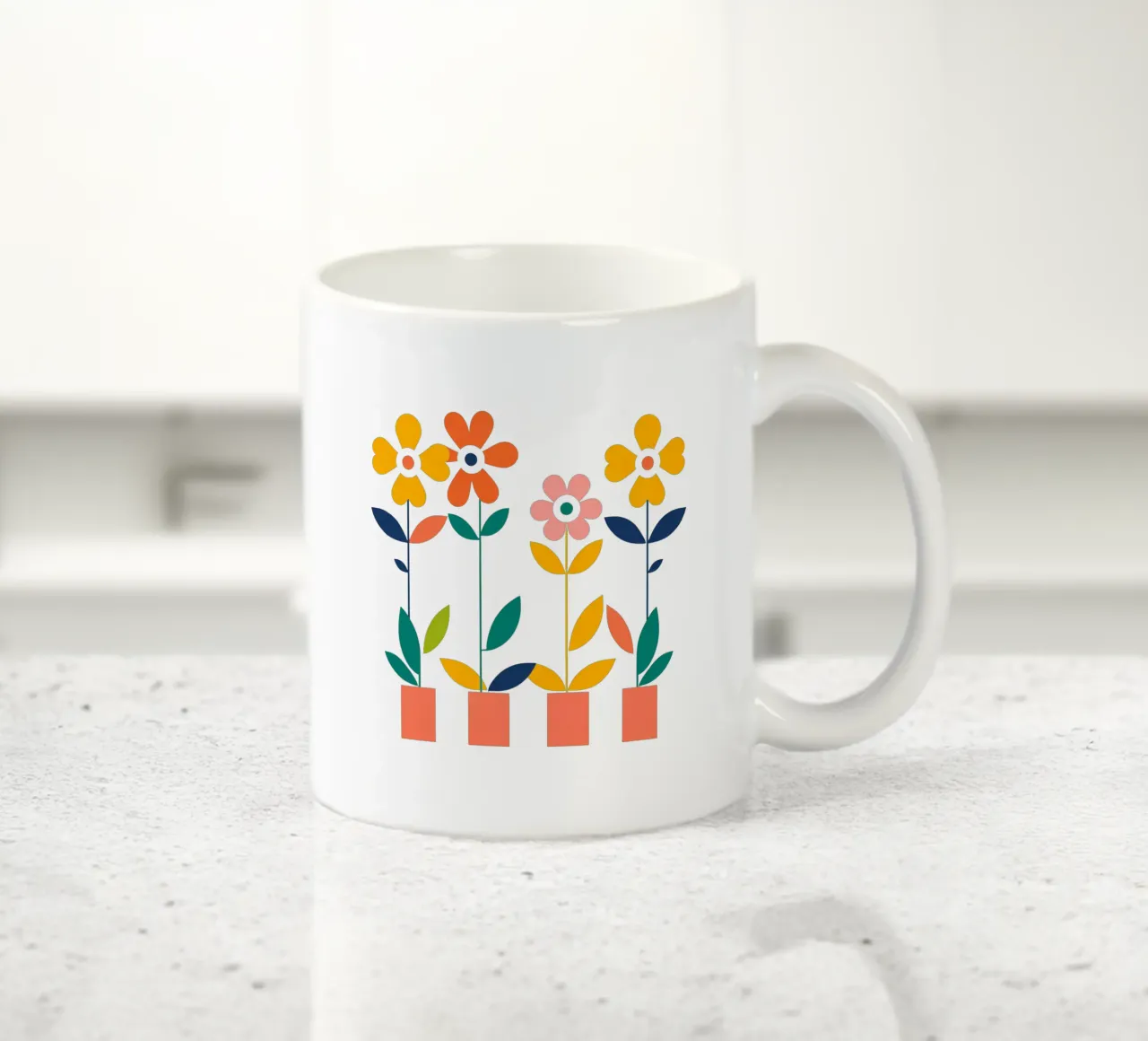 Fleurs vintages 3 tazza in ceramica da Rezh creations
