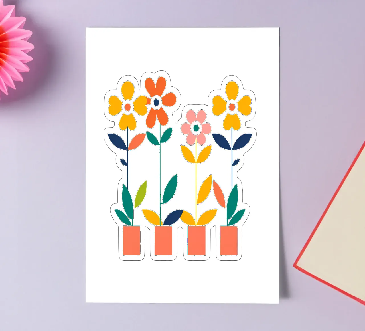 Fleurs vintages 3 foglio adesivo da Rezh creations