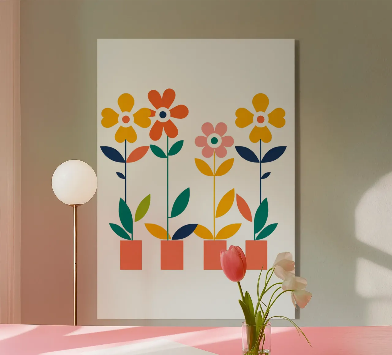 Fleurs vintages 3 plexiglass da Rezh creations