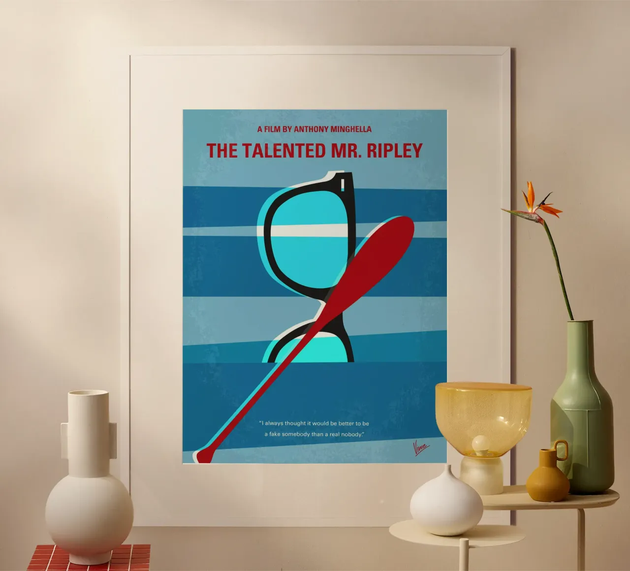No694 My The Talented Mr Ripley minimal movie poster poster da Chungkong