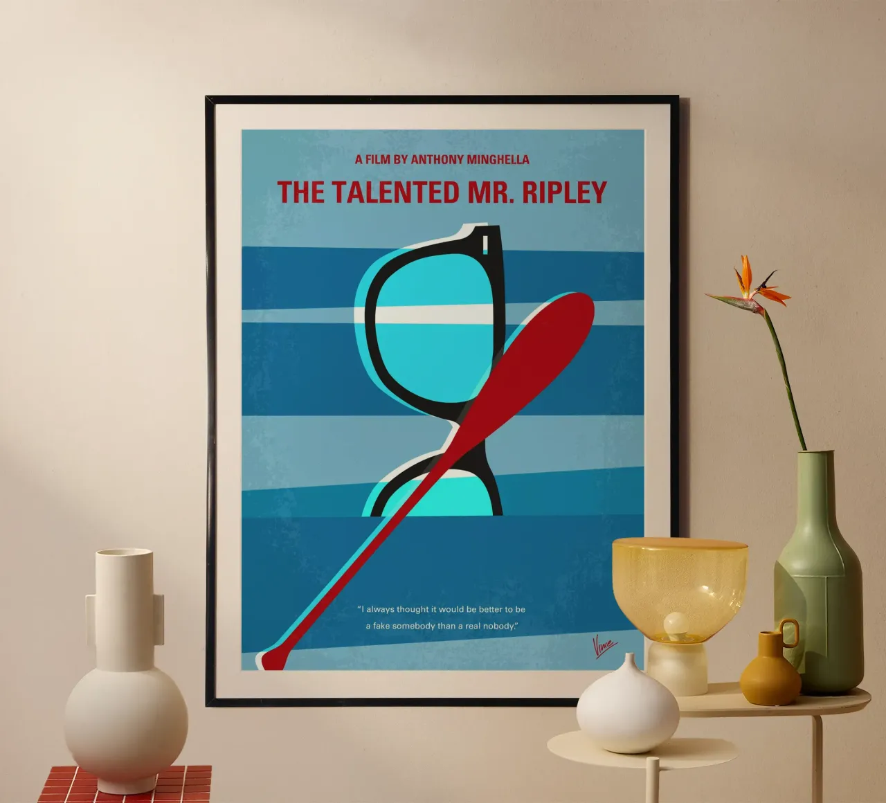 No694 My The Talented Mr Ripley minimal movie poster poster da Chungkong