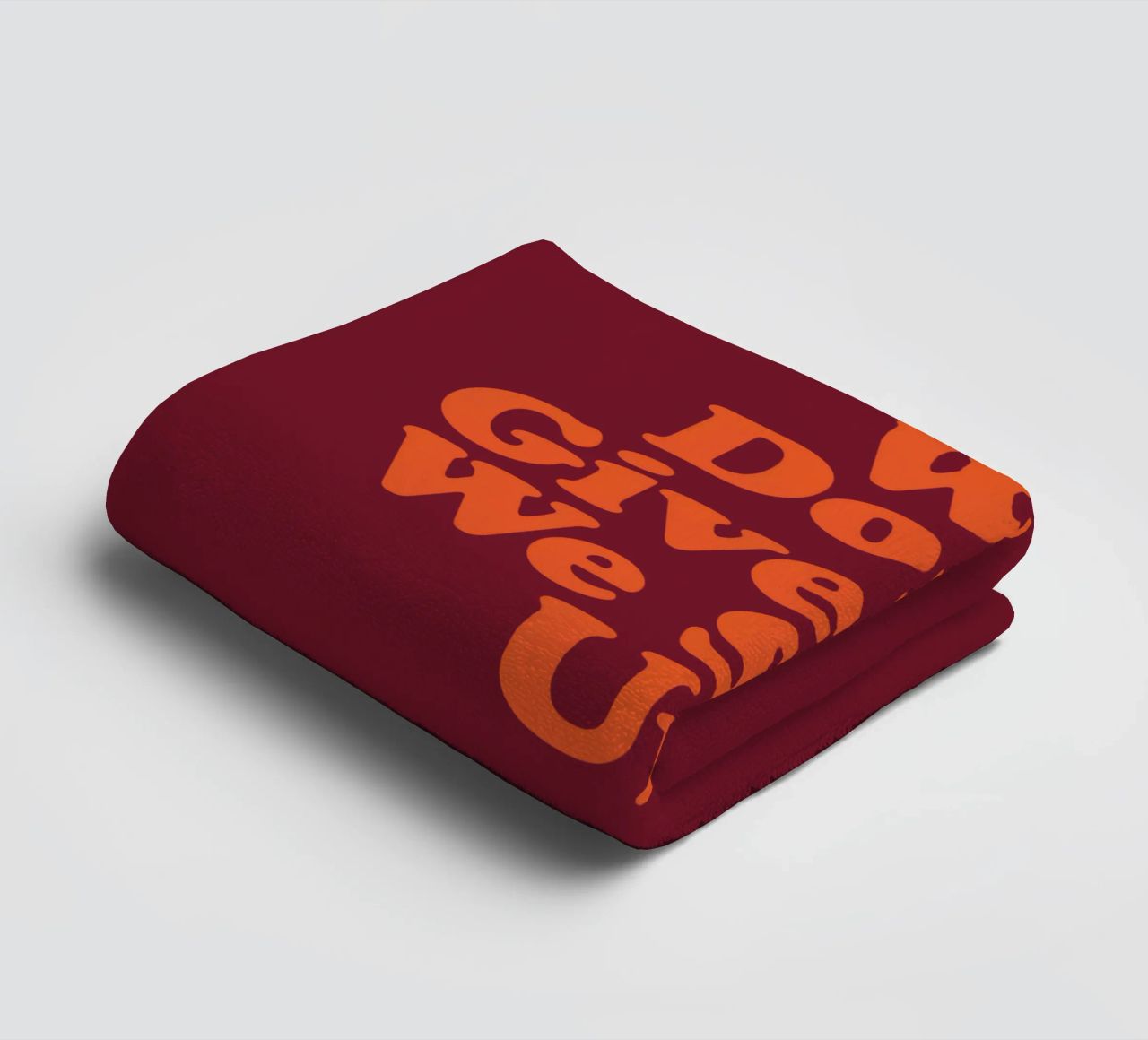 We Don't Give Up We Step Up Typography Design towel by THE MOTIVATED TYPE