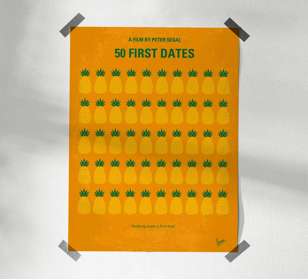 No696 My 50 First Dates minimal movie carta hahnemühle da Chungkong