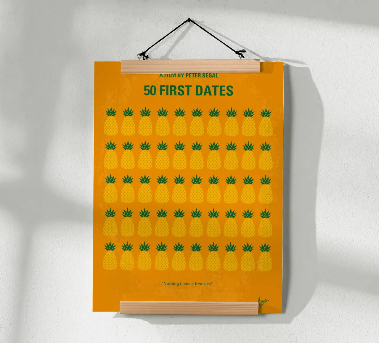 No696 My 50 First Dates minimal movie carta hahnemühle da Chungkong