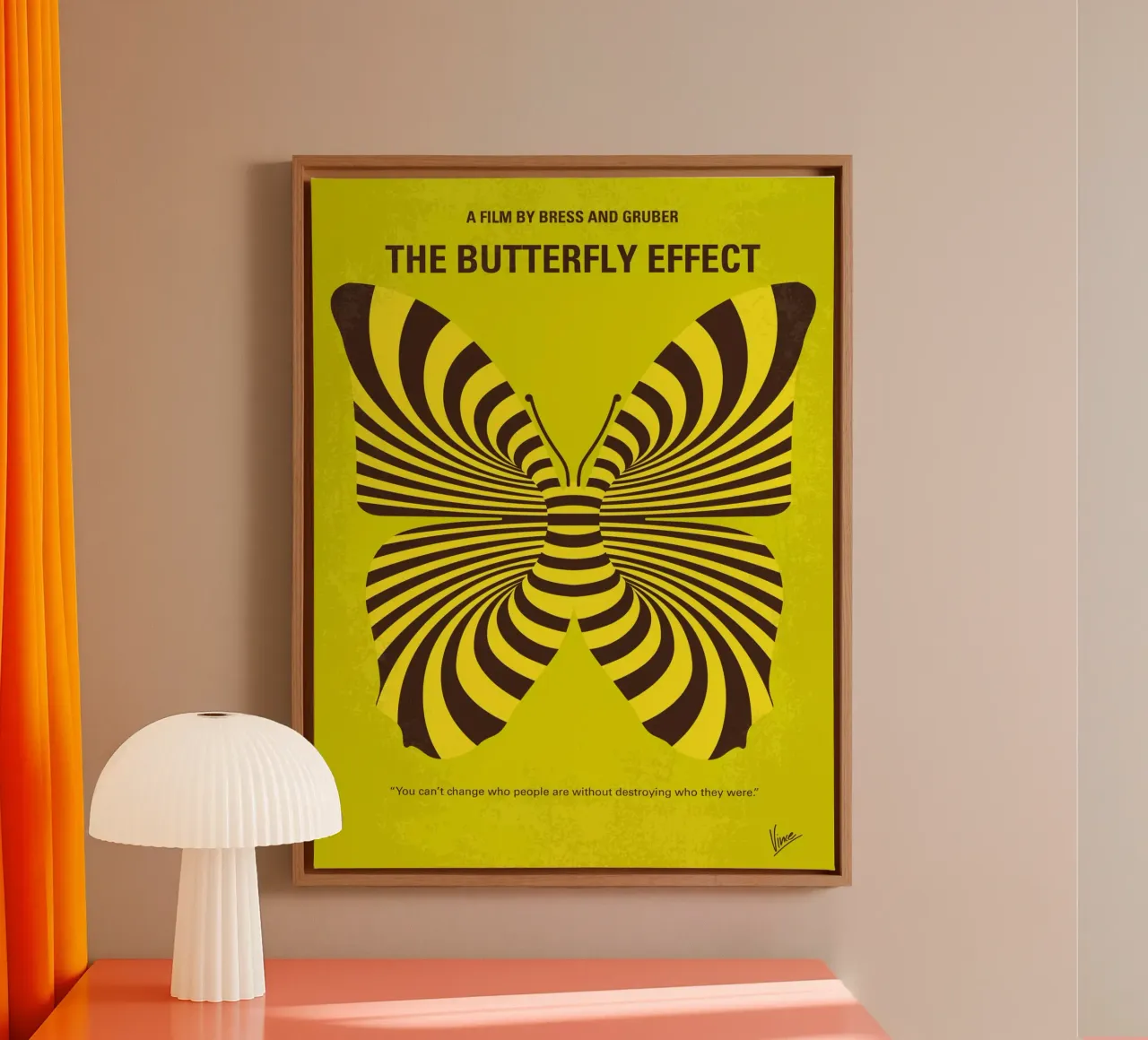 No697 My The Butterfly Effect minimal movie poster tela con Cornice a cassetta da Chungkong