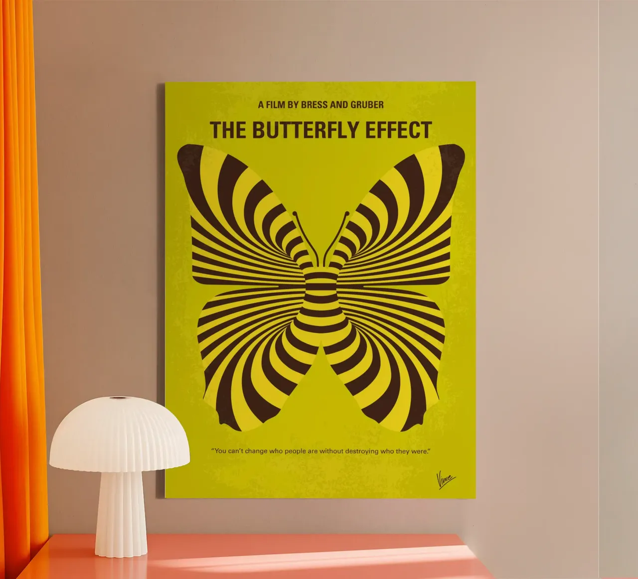 No697 My The Butterfly Effect minimal movie poster tela con Cornice a cassetta da Chungkong