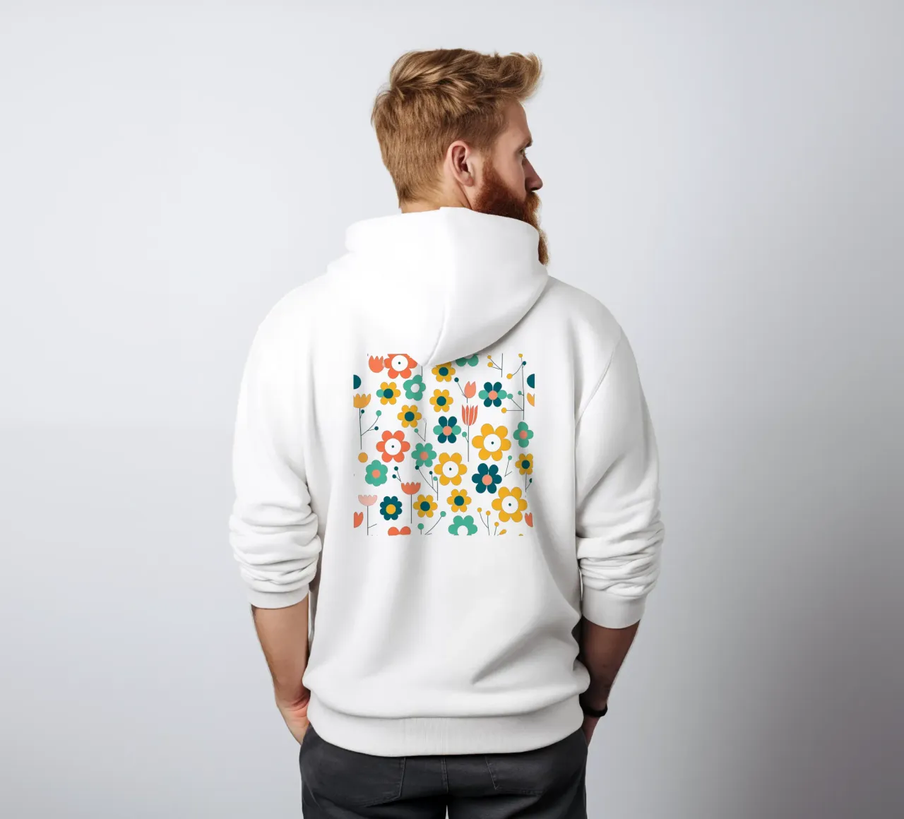 Fleurs vintages 4 felpa con cappuccio da Rezh creations