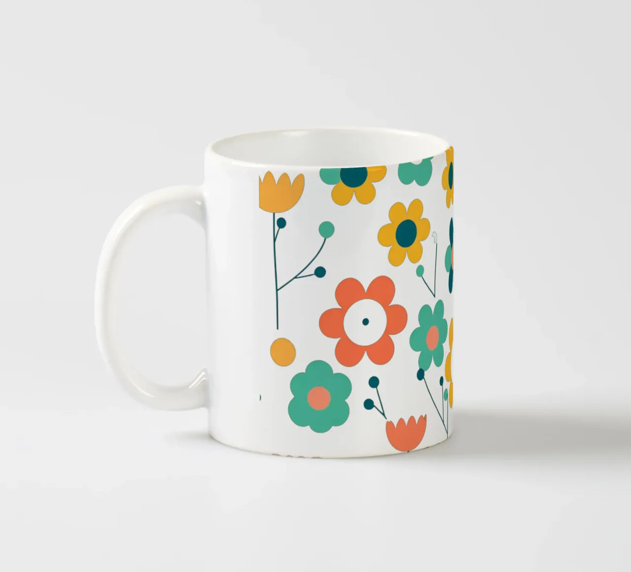 Fleurs vintages 4 tazza in ceramica da Rezh creations