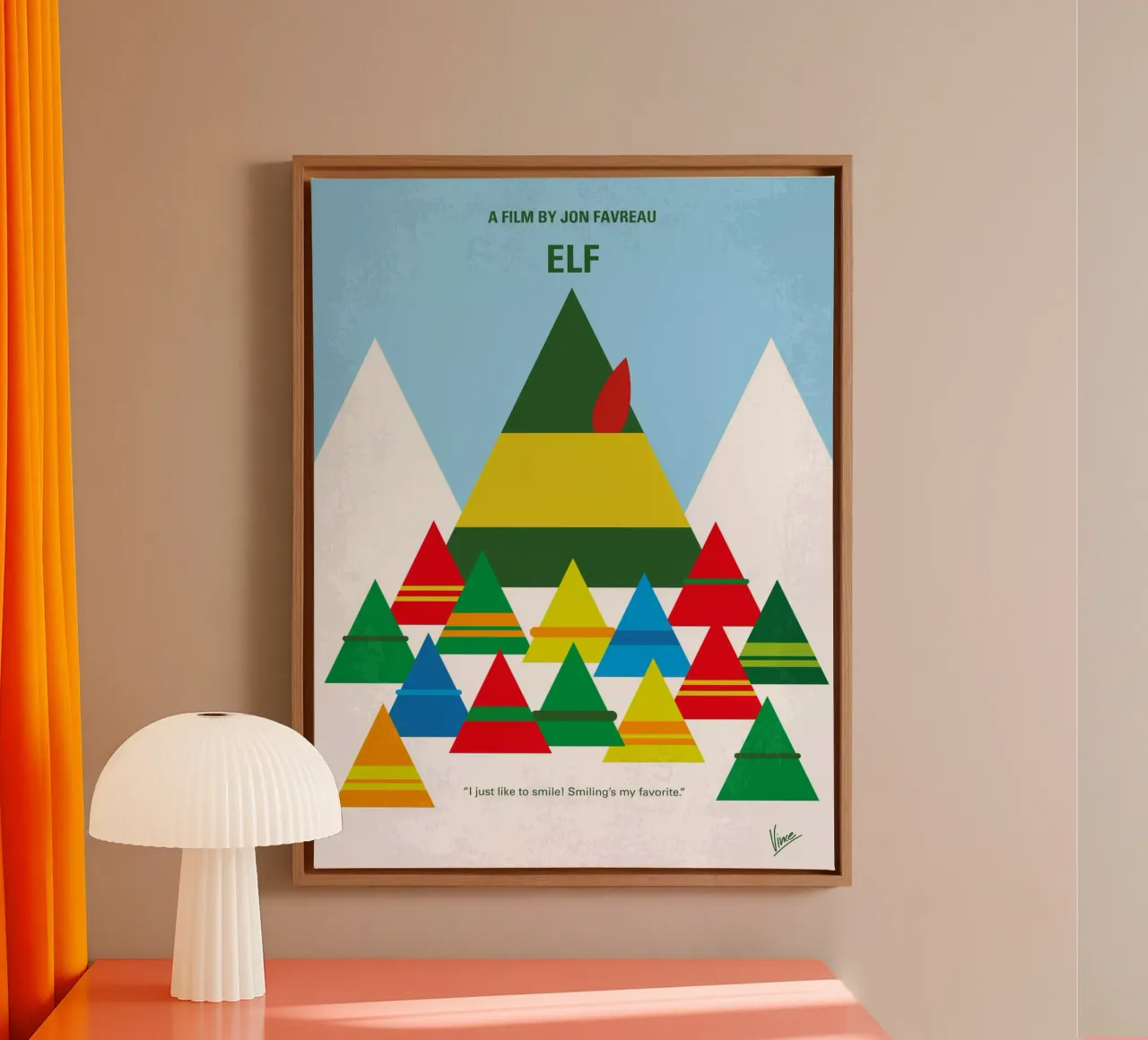 No699 My ELF minimal movie poster tela con Cornice a cassetta da Chungkong