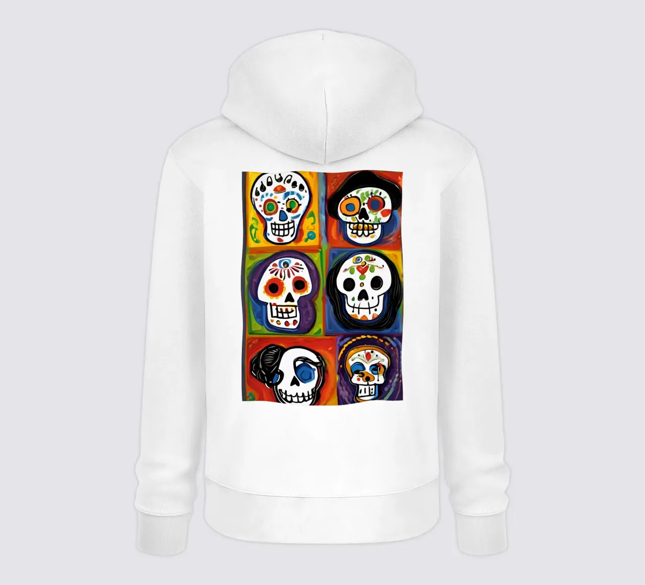 teschio colorato per bambini 1 felpa con cappuccio da Rezh creations