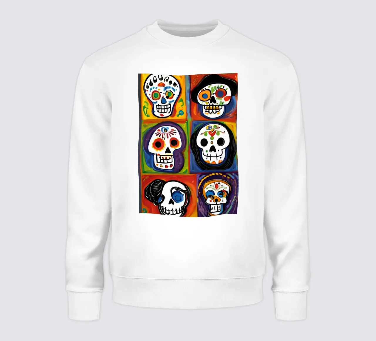 teschio colorato per bambini 1 felpa da Rezh creations