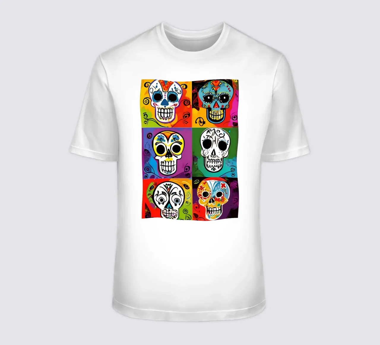 crâne coloré enfantin 2 t-shirt da Rezh creations