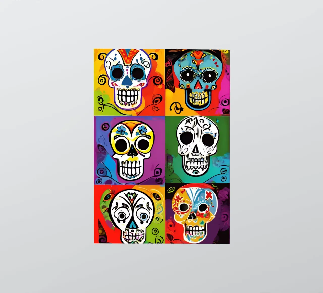 crâne coloré enfantin 2 sticker by Rezh creations