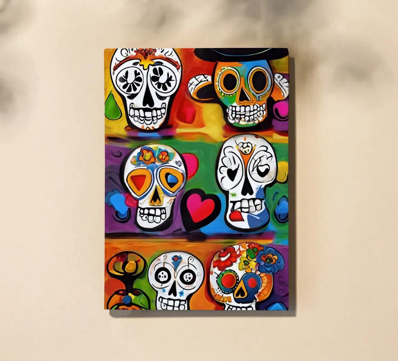 crâne coloré enfantin 3 notebook by Rezh creations