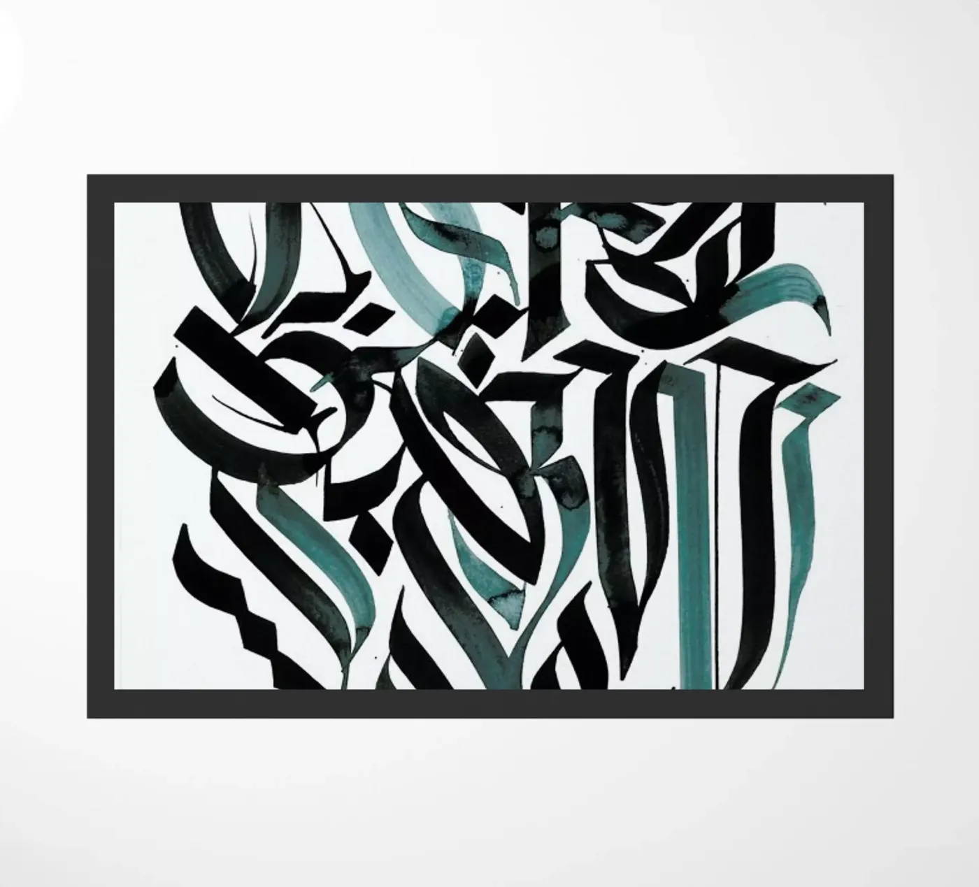 Blue Calligraphy deurmat van Drury Brennan