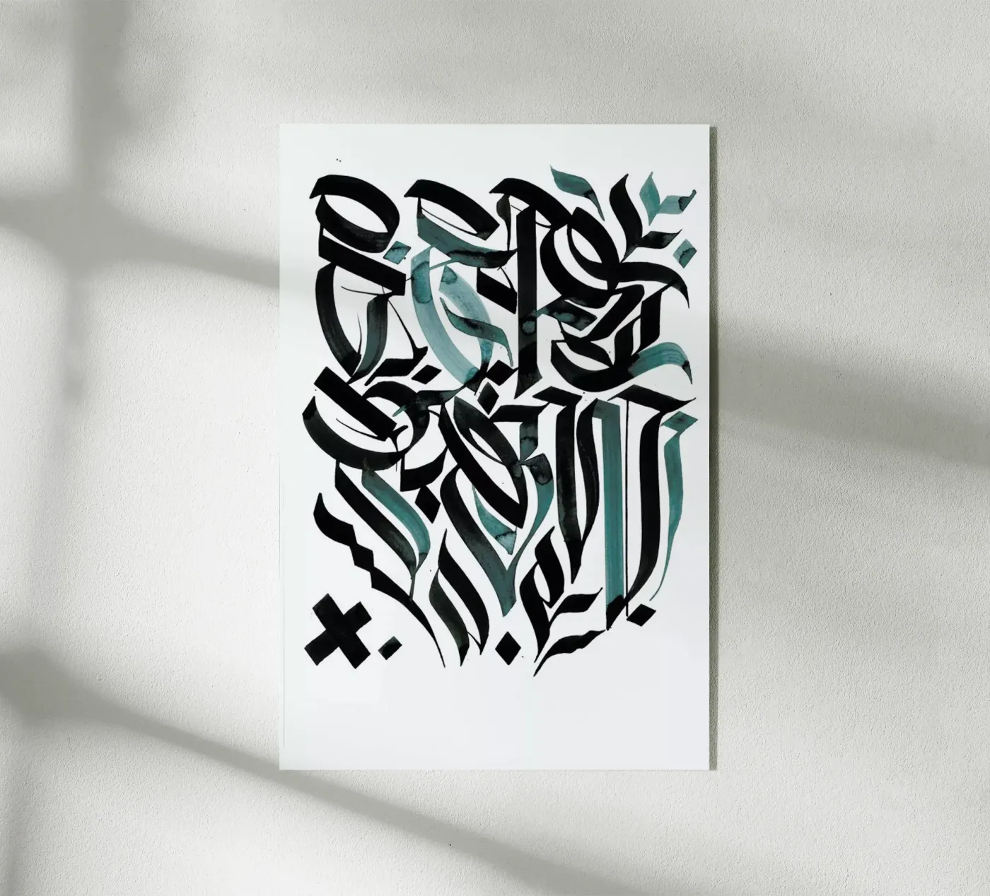 Blue Calligraphy plexiglass da Drury Brennan
