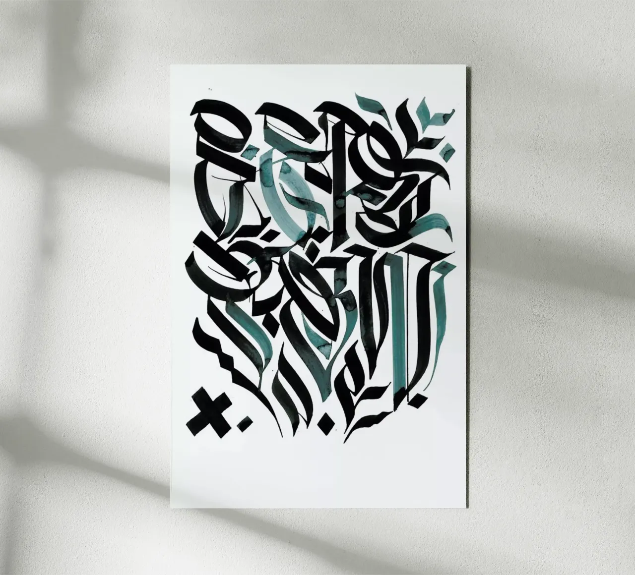 Blue Calligraphy forex-plaat van Drury Brennan