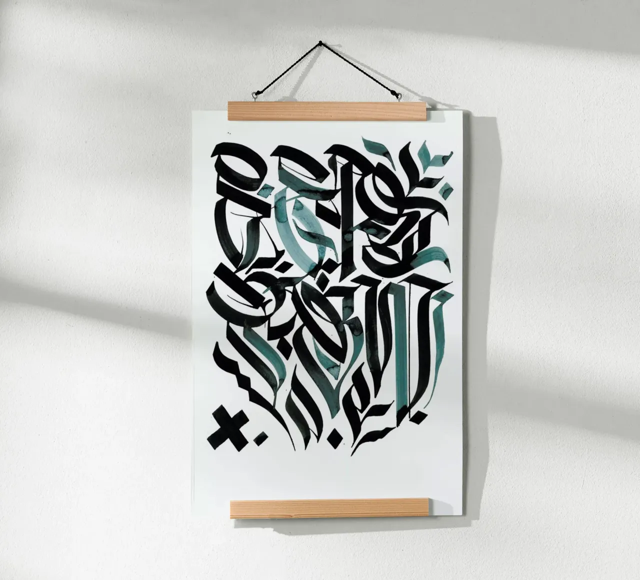 Blue Calligraphy poster da Drury Brennan