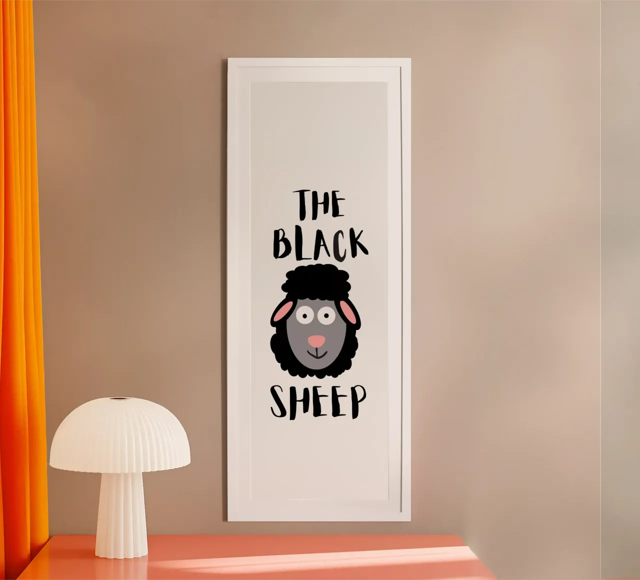 The black sheep poster con telaio in plastica da happieeagle