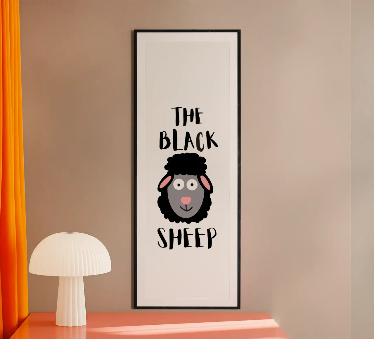 The black sheep poster con telaio in plastica da happieeagle