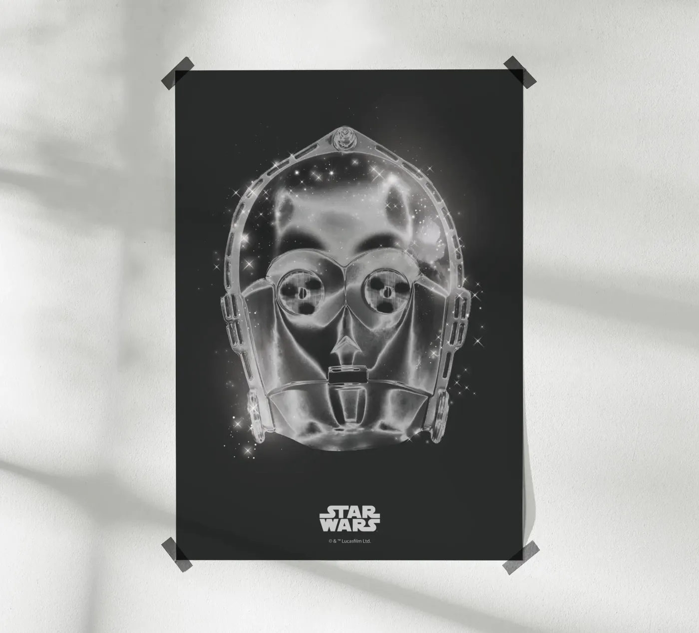 C-3PO Stardust Black Poster von Star Wars