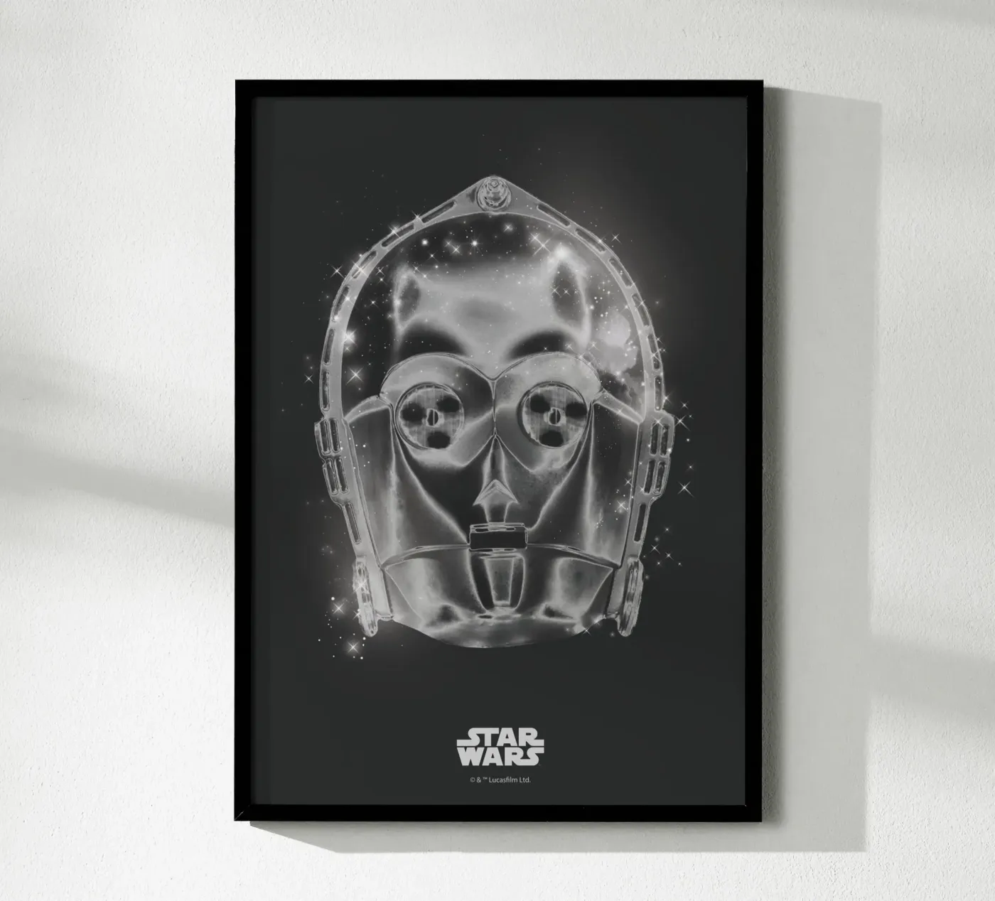 C-3PO Stardust Black Poster von Star Wars
