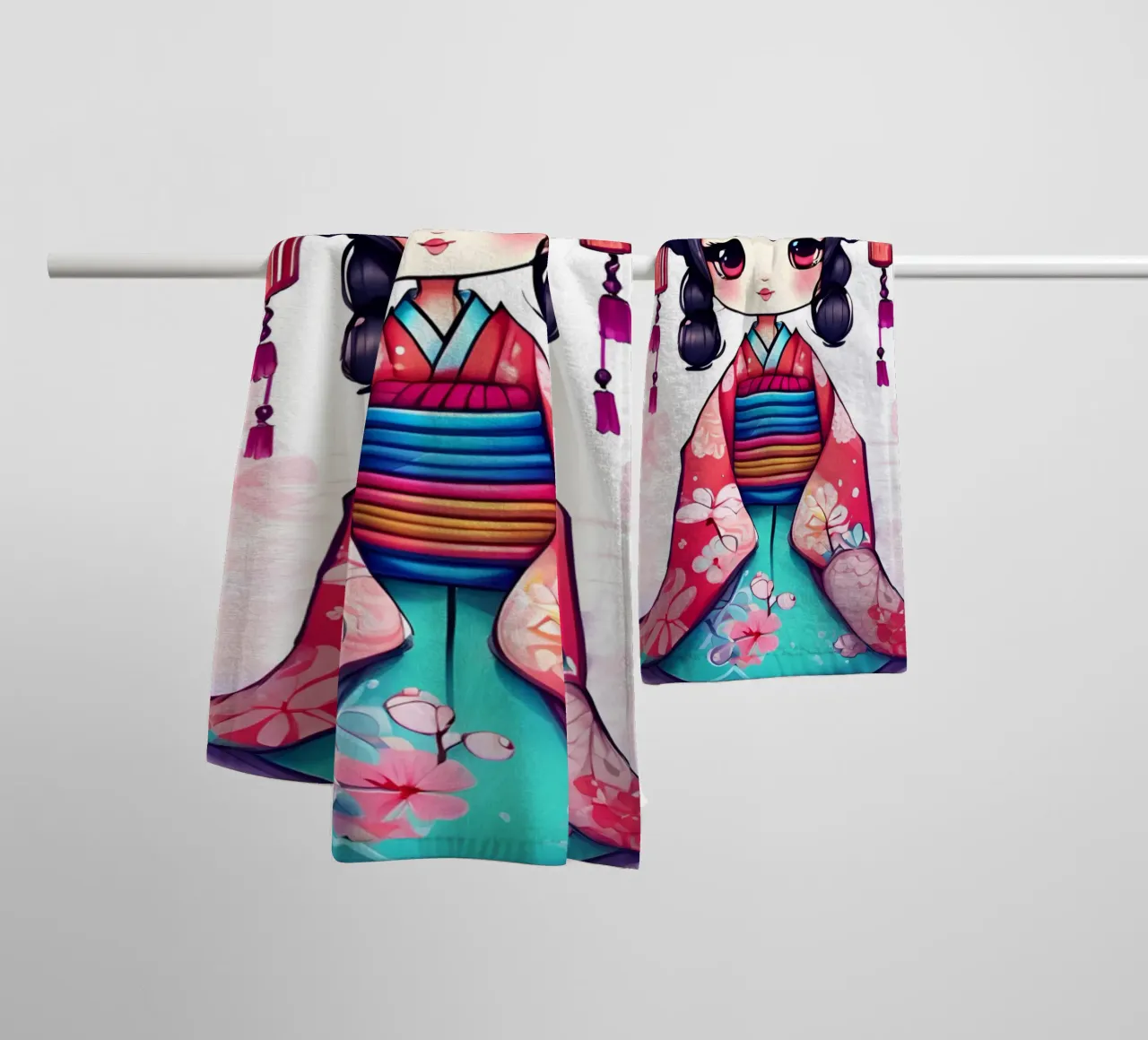 Petite Geisha 1 towel by Rezh creations
