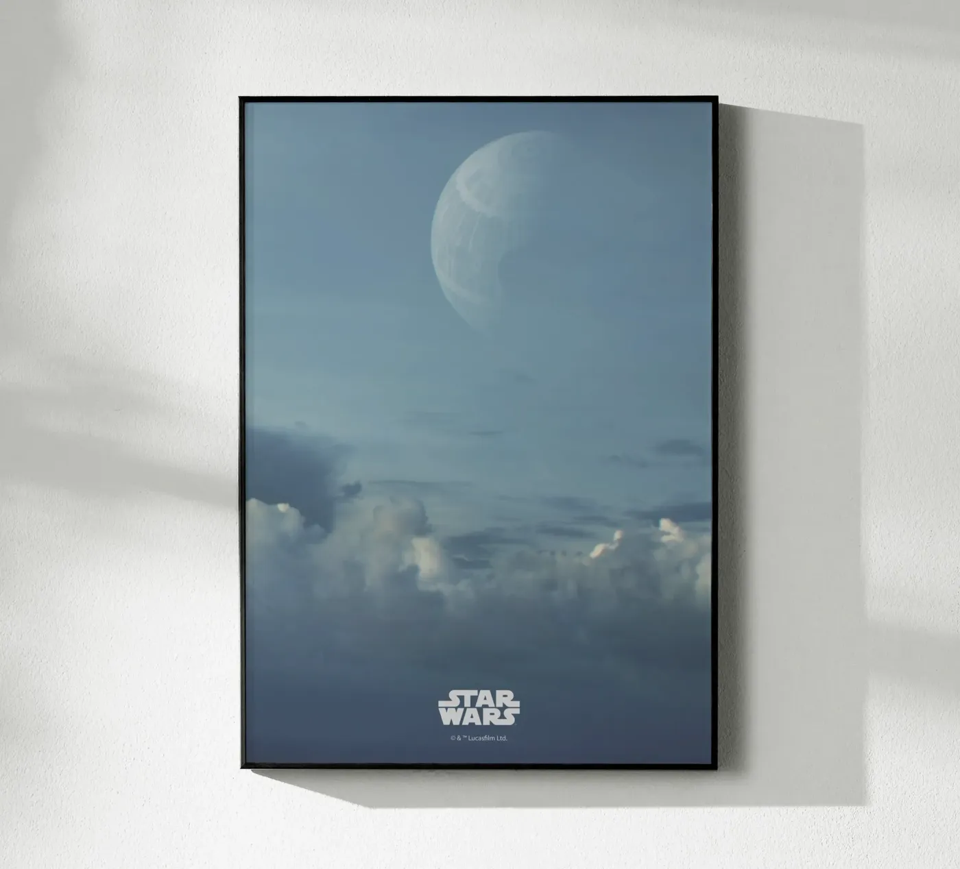 Death Star Behind the Clouds plexiglass da Star Wars