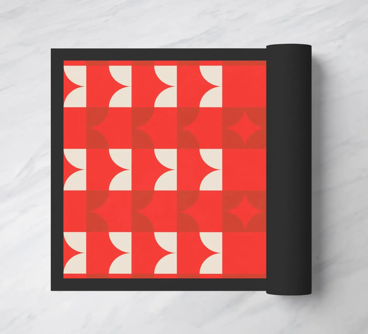 red pattern Fußmatte von Dream In Colors