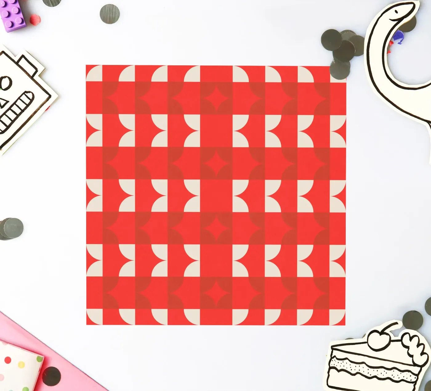 red pattern sticker van Dream In Colors