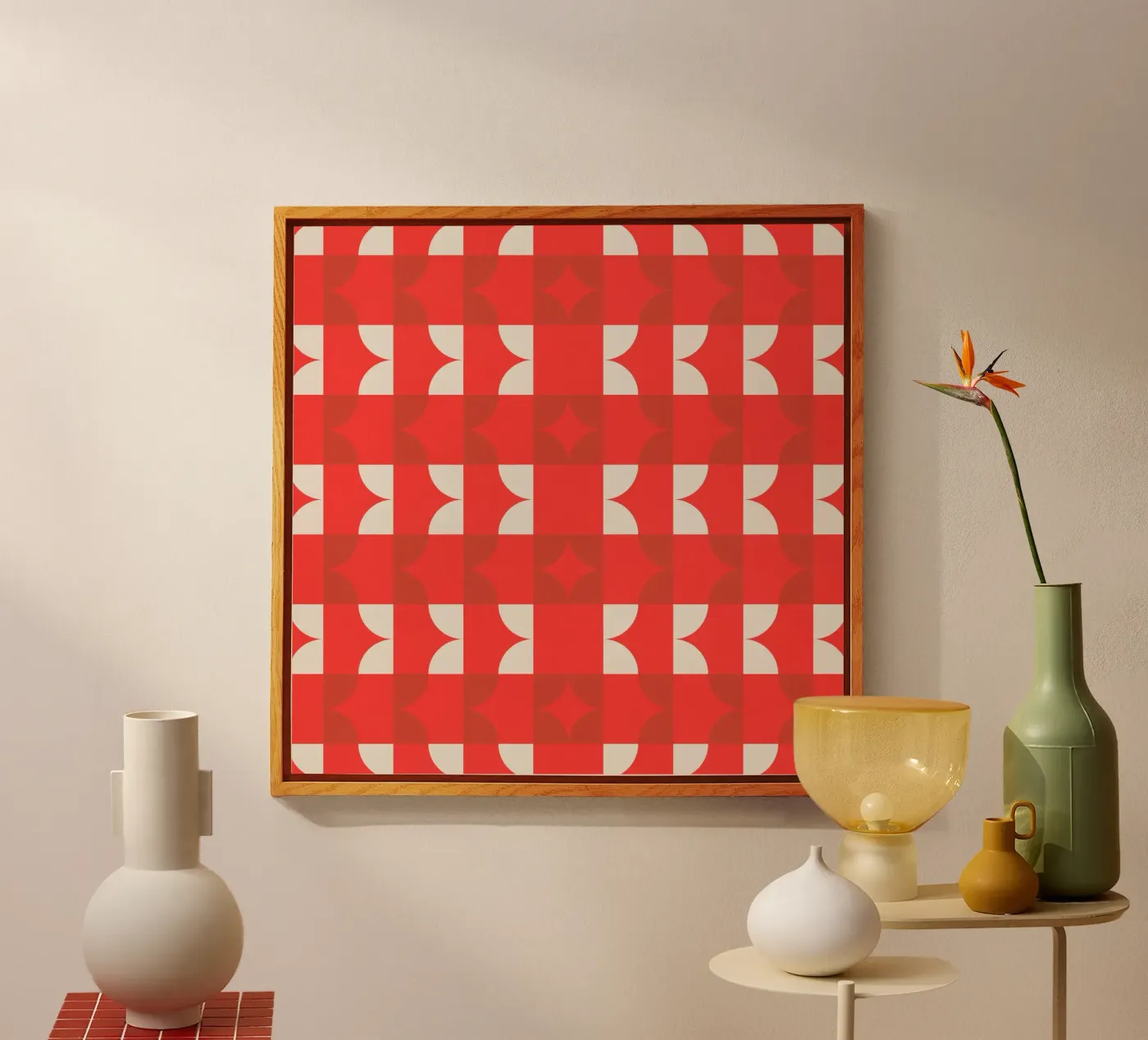 red pattern plexiglas de Dream In Colors