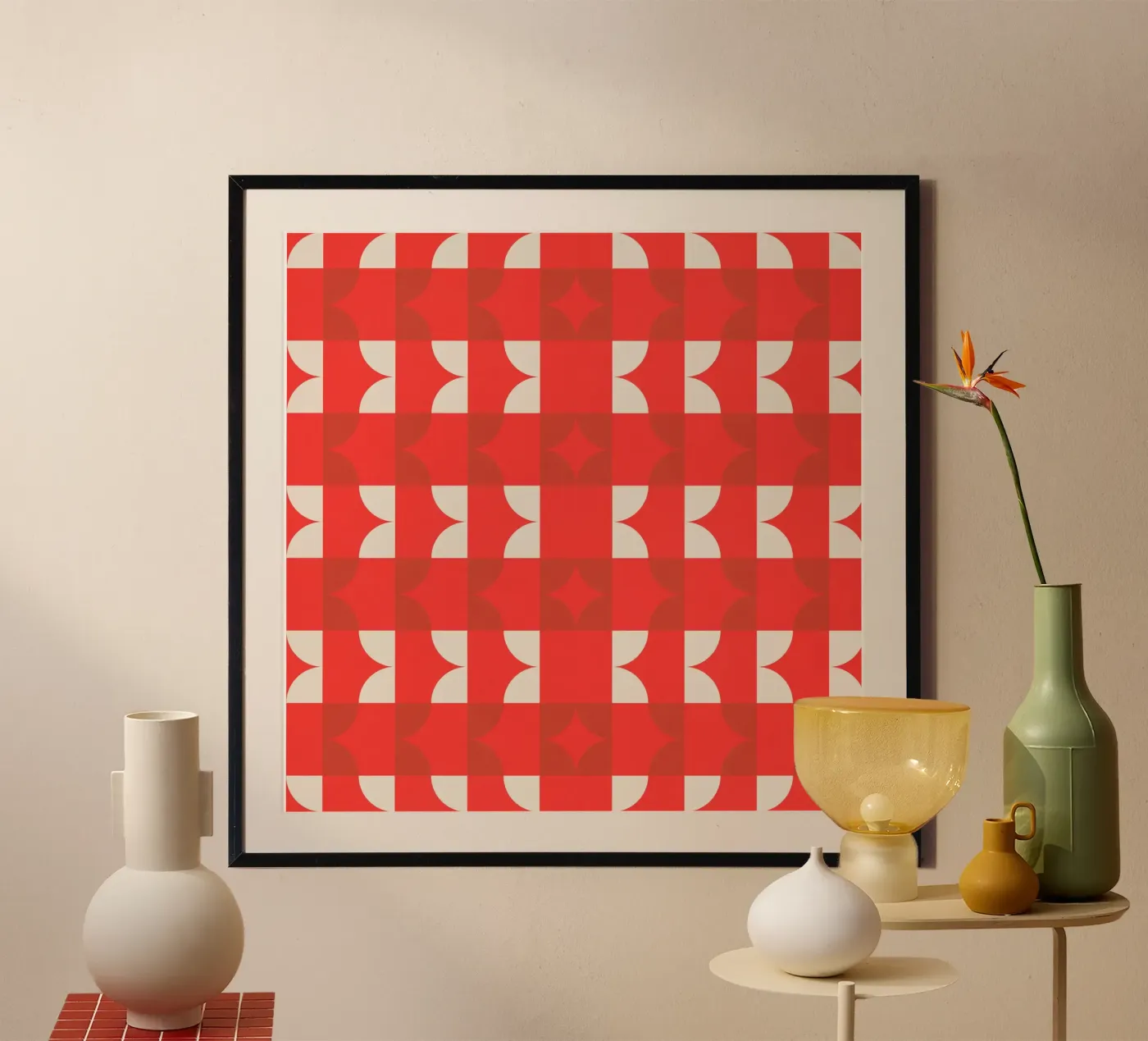 red pattern Poster von Dream In Colors