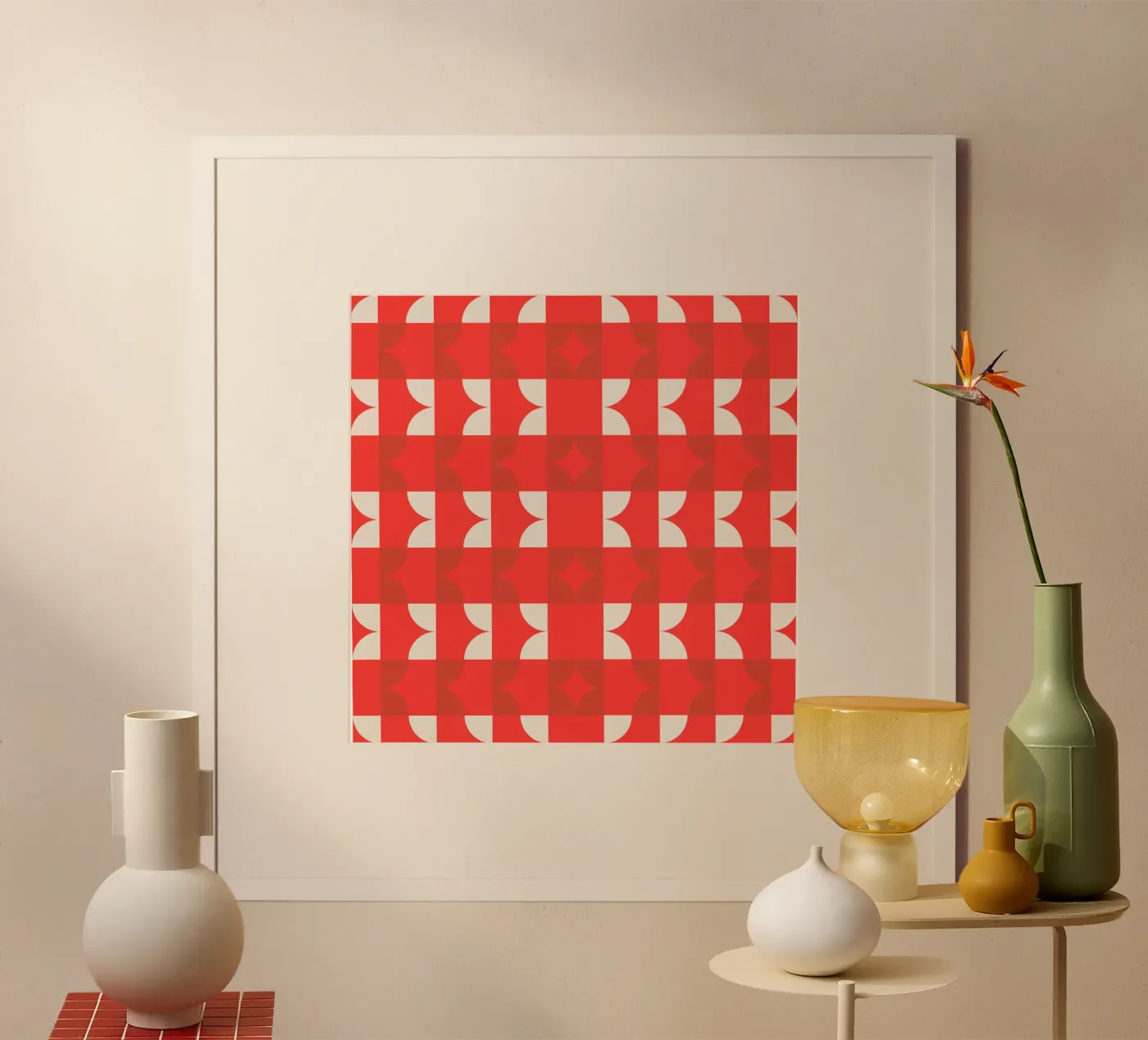 red pattern Poster von Dream In Colors