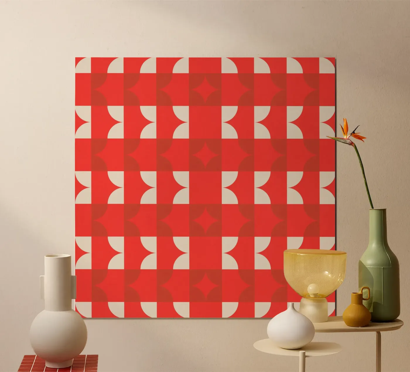 red pattern Poster von Dream In Colors